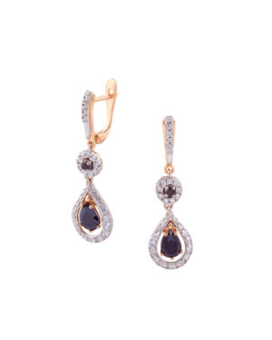 Gold Earrings With Sapphire (Demo)